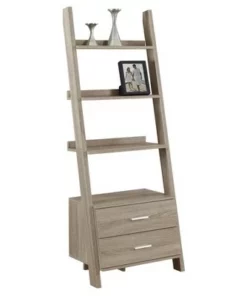 69" Ladder Bookcase with Drawers - EveryRoom Dark Taupe -Bookshelves Sales Shop unnamed file 2616