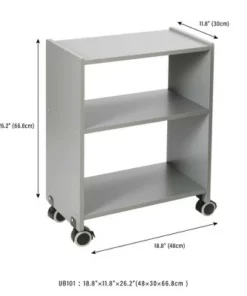 UNiPLAY Storage Rolling Cart — Arts and Crafts, Office Supplies, School Supplies, and Toy Storage, 18.8" x 11.8" x 26.2"