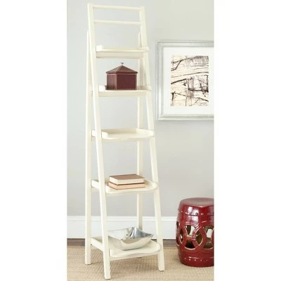 71" Asher 5 Tier Leaning Etagere - Safavieh Ivory 3 71" Asher 5 Tier Leaning Etagere - Safavieh Ivory