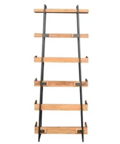 74" 6 Tier Wooden Ladder Storage Bookshelf with Metal Frame Brown/Black - The Urban Port 10 74" 6 Tier Wooden Ladder Storage Bookshelf with Metal Frame Brown/Black - The Urban Port -Bookshelves Sales Shop unnamed file 2629