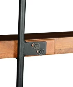 74" 6 Tier Wooden Ladder Storage Bookshelf with Metal Frame Brown/Black - The Urban Port 11 74" 6 Tier Wooden Ladder Storage Bookshelf with Metal Frame Brown/Black - The Urban Port -Bookshelves Sales Shop unnamed file 2630