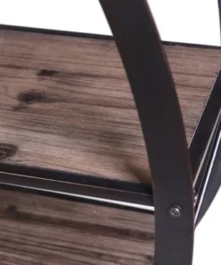 41.8" Bryan Keith Santa Monica Circle Bookshelf Black/Brown - Stylecraft -Bookshelves Sales Shop unnamed file 2638