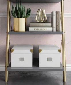 64.13" Nova 4 Shelf Ladder Bookcase Gray - CosmoLiving by Cosmopolitan 12 64.13" Nova 4 Shelf Ladder Bookcase Gray - CosmoLiving by Cosmopolitan -Bookshelves Sales Shop unnamed file 2645