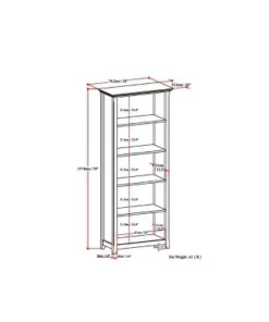 Halifax 5 Shelf Bookshelf - WyndenHall Golden Brown -Bookshelves Sales Shop unnamed file 2651