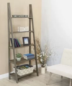 72.25" Hillsboro Ladder Bookcase Gray Wash - OSP Home Furnishings 9 72.25" Hillsboro Ladder Bookcase Gray Wash - OSP Home Furnishings -Bookshelves Sales Shop unnamed file 2661