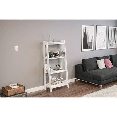 53.14" Lisbon 4 Shelf Bookshelf White - Chique 3 53.14" Lisbon 4 Shelf Bookshelf White - Chique - Image 2