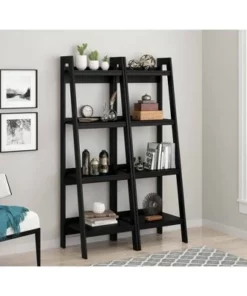 Viewfield 4 Shelf Ladder Bookcase Bundle - Room & Joy Light Gray