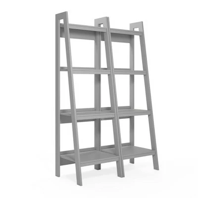 Viewfield 4 Shelf Ladder Bookcase Bundle - Room & Joy Light Gray 10 Viewfield 4 Shelf Ladder Bookcase Bundle - Room & Joy Light Gray - Image 8