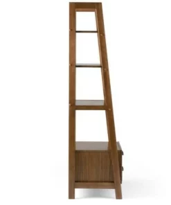 72"x24" Hawkins Solid Wood Ladder Shelf with Storage - Wyndenhall Distressed Gray -Bookshelves Sales Shop unnamed file 2711