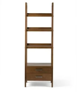 72"x24" Hawkins Solid Wood Ladder Shelf with Storage - Wyndenhall Distressed Gray -Bookshelves Sales Shop unnamed file 2714