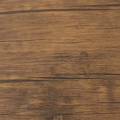 Sunnydaze Decor Sunnydaze 3 Shelf Industrial Style Pipe Frame Wall-Mounted Floating Shelf with Wood Veneer Shelves - Teak Veneer 5 Sunnydaze Decor Sunnydaze 3 Shelf Industrial Style Pipe Frame Wall-Mounted Floating Shelf with Wood Veneer Shelves - Teak Veneer - Image 3