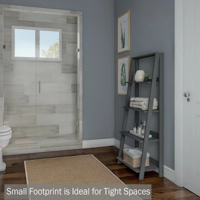 Lavish Home 4-Tier Ladder Bookshelf Freestanding Wooden Bookcase, Gray 7 Lavish Home 4-Tier Ladder Bookshelf Freestanding Wooden Bookcase, Gray - Image 5