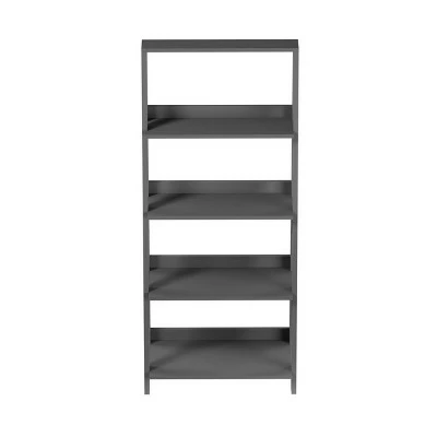 Lavish Home 4-Tier Ladder Bookshelf Freestanding Wooden Bookcase, Gray 9 Lavish Home 4-Tier Ladder Bookshelf Freestanding Wooden Bookcase, Gray - Image 7