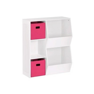 3pc Kids' Floor Cabinet with 2 Bins Set - RiverRidge Home White/hot Pink 10 3pc Kids' Floor Cabinet with 2 Bins Set - RiverRidge Home White/hot Pink - Image 8