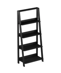 Lavish Home 4-Tier Ladder Bookshelf Freestanding Wooden Bookcase, Black -Bookshelves Sales Shop unnamed file 2745
