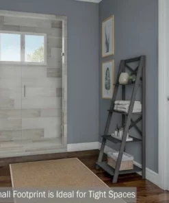 Lavish Home 4-Tier Ladder Bookshelf with X-Back Frame – Freestanding Bookcase, Gray -Bookshelves Sales Shop unnamed file 2751