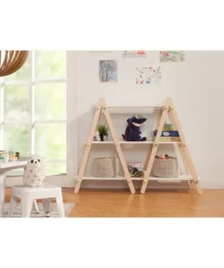 Babyletto Dottie Bookcase - White/Washed Natural