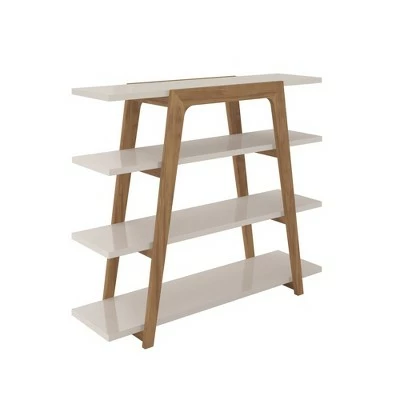Gowanus Ladder Bookcase - Manhattan Comfort Off White 7 Gowanus Ladder Bookcase - Manhattan Comfort Off White - Image 5