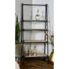 Olivia & May 56" A Frame Bookshelf with 4 Shelves Black - Olivia & May