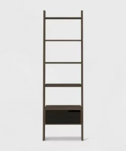 70" Aster 4 Tier Leaning Bookcase Rich Oak - RST Brands -Bookshelves Sales Shop unnamed file 2795