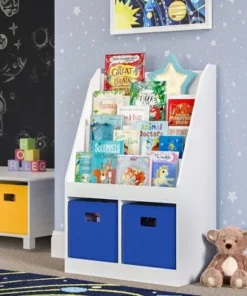 Kids' Bookrack with 2 Cubbies - RiverRidge Home