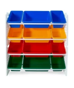 UNiPLAY Toy Organizer With 12 Removable Storage Bins and Block Play Panel, Multi-Size Bin Organizer -Bookshelves Sales Shop unnamed file 280