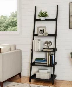 Lavish Home 5-Tier Ladder Bookshelf - Leaning Decorative Shelves, Black 12 Lavish Home 5-Tier Ladder Bookshelf - Leaning Decorative Shelves, Black -Bookshelves Sales Shop unnamed file 2816