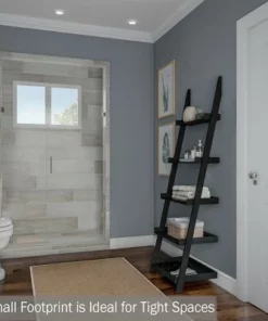 Lavish Home 5-Tier Ladder Bookshelf - Leaning Decorative Shelves, Black 13 Lavish Home 5-Tier Ladder Bookshelf - Leaning Decorative Shelves, Black -Bookshelves Sales Shop unnamed file 2817