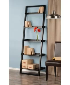 74.65" Bailey Leaning Shelf Black Finish - Winsome
