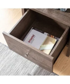 71" Graci 5 Shelf with 1 Drawer Bookcase Walnut Oak - miBasics 12 71" Graci 5 Shelf with 1 Drawer Bookcase Walnut Oak - miBasics -Bookshelves Sales Shop unnamed file 2840