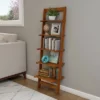 Hastings Home 5-Tier Ladder-Style Leaning Bookcase - Cherry Finish -Bookshelves Sales Shop unnamed file 2848