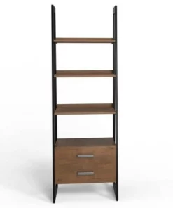 18.5" Hawkins Metal/Wood Ladder Shelf with Storage Walnut - WyndenHall 15 18.5" Hawkins Metal/Wood Ladder Shelf with Storage Walnut - WyndenHall -Bookshelves Sales Shop unnamed file 2925