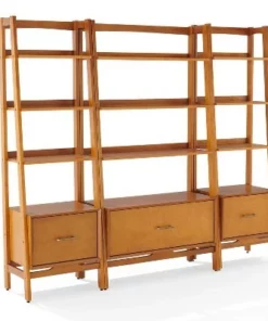 70.5" 3pc Landon Bookcase Set - Crosley White -Bookshelves Sales Shop unnamed file 2936
