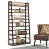 72"x36" Normandy Wide Ladder Shelf Bookshelf Brunette Brown - WyndenHall -Bookshelves Sales Shop unnamed file 2946