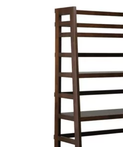 72"x36" Normandy Wide Ladder Shelf Bookshelf Brunette Brown - WyndenHall -Bookshelves Sales Shop unnamed file 2948