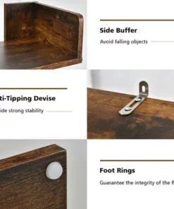 Costway Bookshelf Tree-Shaped Bookcase w/13 Storage Shelf Rustic Industrial Style -Bookshelves Sales Shop unnamed file 2970