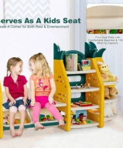 Costway 3-in-1 Kids Toy Storage Organizer Bookshelf Corner Rack w/ Plastic Bins 15 Costway 3-in-1 Kids Toy Storage Organizer Bookshelf Corner Rack w/ Plastic Bins -Bookshelves Sales Shop unnamed file 2996