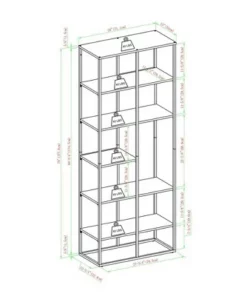 70" Modern Industrial 5 Shelf Bookcase Plant Stand - Saracina Home Gray Wash 17 70" Modern Industrial 5 Shelf Bookcase Plant Stand - Saracina Home Gray Wash -Bookshelves Sales Shop unnamed file 301