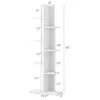 Costway Open Concept Bookshelf Plant Display Shelf Rack Storage Holder Wooden White -Bookshelves Sales Shop unnamed file 3013