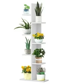 Costway Open Concept Bookshelf Plant Display Shelf Rack Storage Holder Wooden White -Bookshelves Sales Shop unnamed file 3020