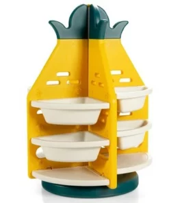 Costway Kids Toy Storage Organizer 360° Revolving Pineapple Shelf w/Plastic Bins -Bookshelves Sales Shop unnamed file 3030
