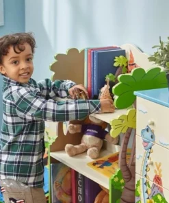 Dinosaur Kingdom Bookshelf - Fantasy Fields by Teamson Kids