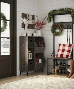 Woodbury Storage Cabinet with Cubbies and Veggie Bins and 2pc Bin Woodgrain - RiverRidge Home 10 Woodbury Storage Cabinet with Cubbies and Veggie Bins and 2pc Bin Woodgrain - RiverRidge Home -Bookshelves Sales Shop unnamed file 307