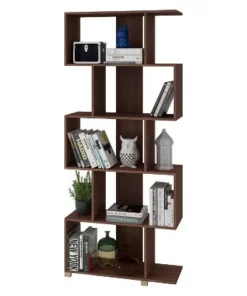 Petrolina Z-Shelf - Manhattan Comfort Nut Brown