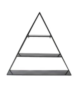 26.5" x 28" Tildan Three-Tier Triangle Wood and Metal Wall Shelf - Kate & Laurel All Things Decor Gold -Bookshelves Sales Shop unnamed file 3104