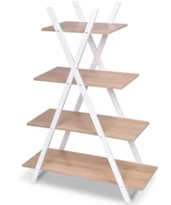 Costway 4-Tier Bookshelf Storage Display Shelves Bookcase Ladder X-Shape Brown/Black 13 Costway 4-Tier Bookshelf Storage Display Shelves Bookcase Ladder X-Shape Brown/Black -Bookshelves Sales Shop unnamed file 3134