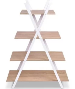 Costway 4-Tier Bookshelf Storage Display Shelves Bookcase Ladder X-Shape Brown/Black 14 Costway 4-Tier Bookshelf Storage Display Shelves Bookcase Ladder X-Shape Brown/Black -Bookshelves Sales Shop unnamed file 3135