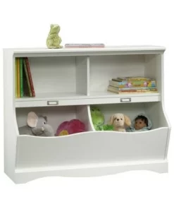 Twin Pogo Bookcase/Footboard Soft White Finish - Sauder