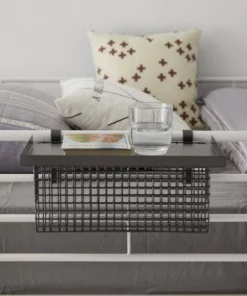 Universal Metal Bunk Bed Shelf Gunmetal/Mesh - Saracina Home