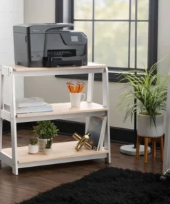 30" Holton Bookcase Printer Stand - Linon White